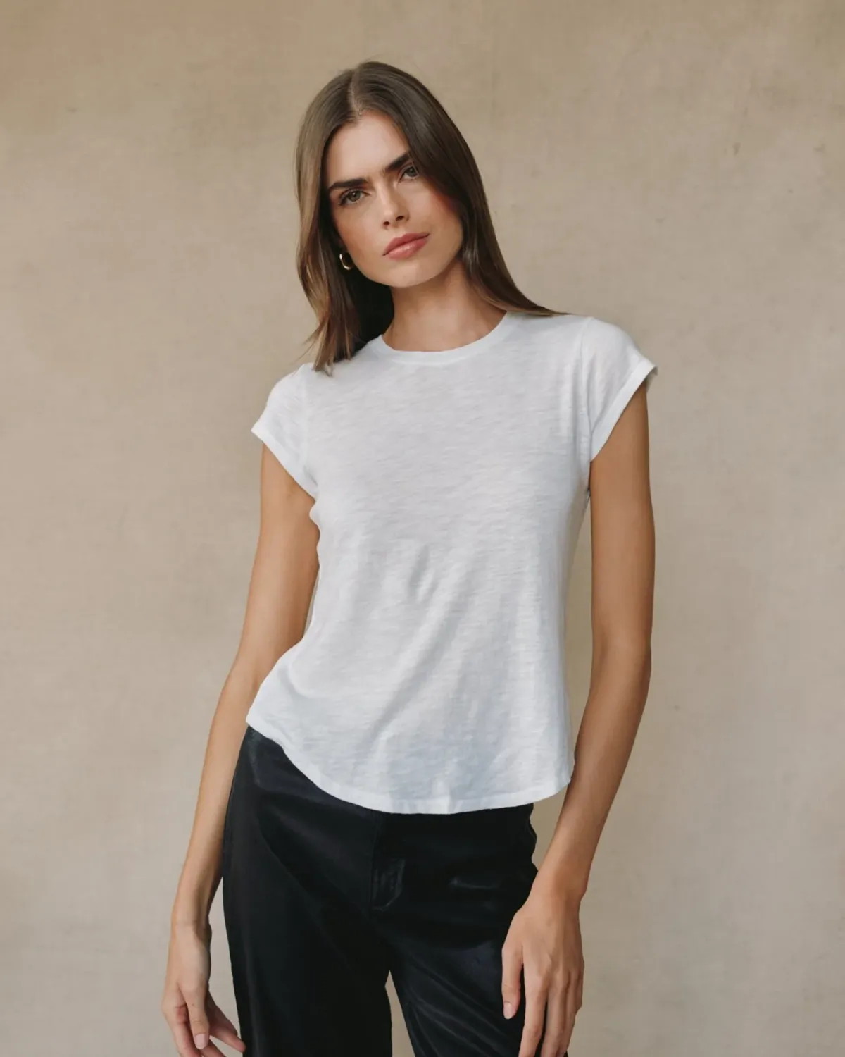 Bella Dahl - Baby Crew Tee Linen White