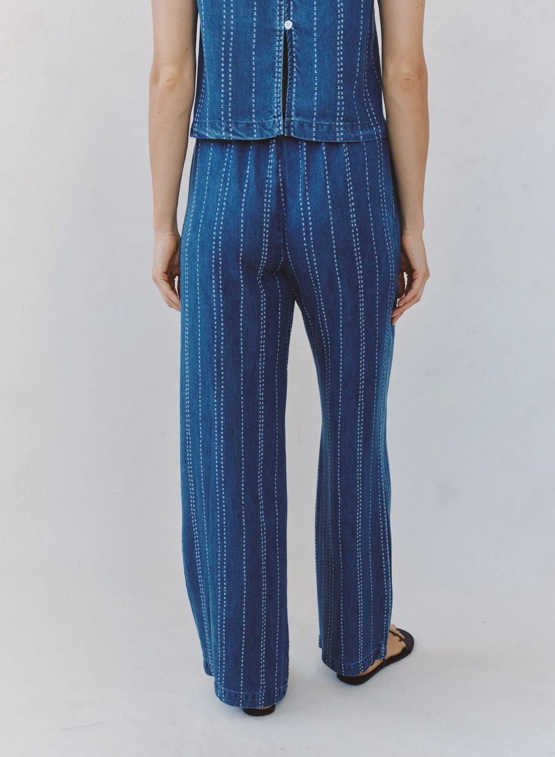 Bella Dahl - Drawstring Pant Indigo Stripe