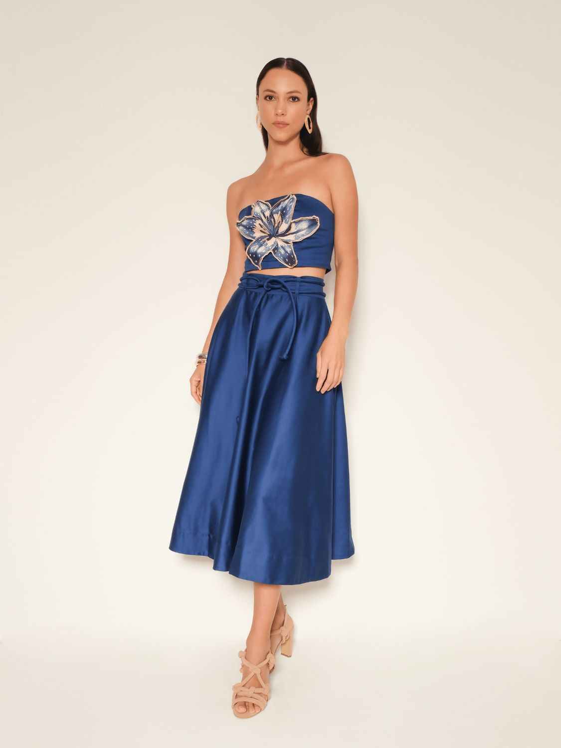 Simona - Midi Pandora Skirt Blue
