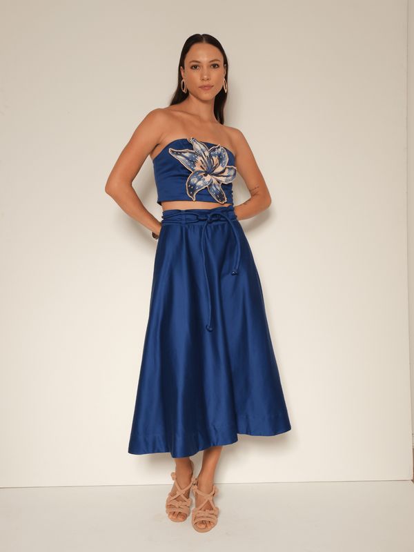 Simona - Midi Pandora Skirt Blue