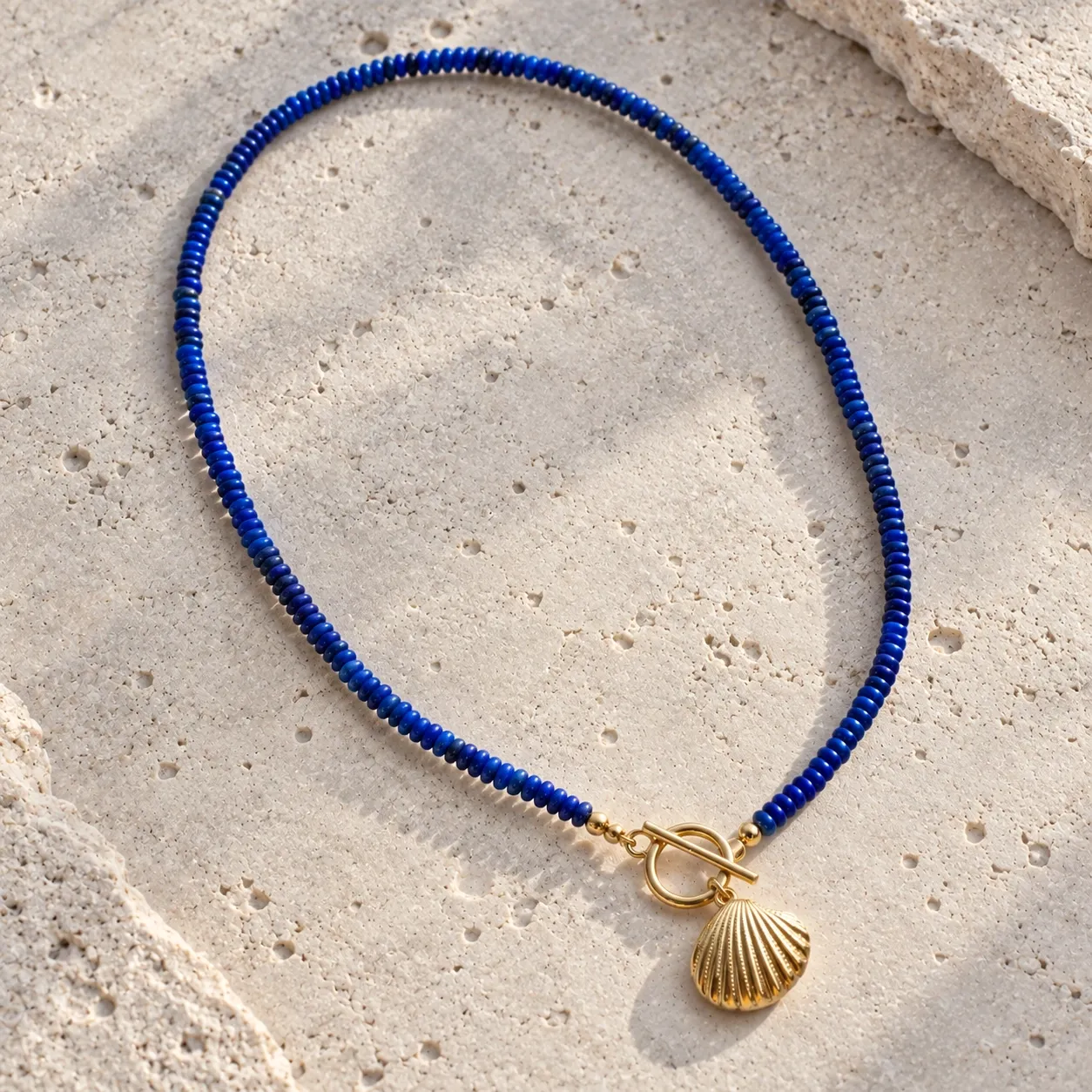 The Silver Wren - Shell Toggle Necklace
