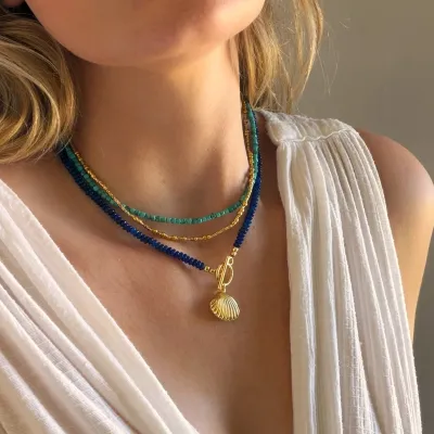 The Silver Wren - Shell Toggle Necklace