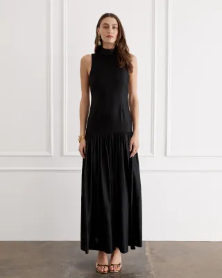 Aqua Blu - Alina Maxi Dress Fonce Black