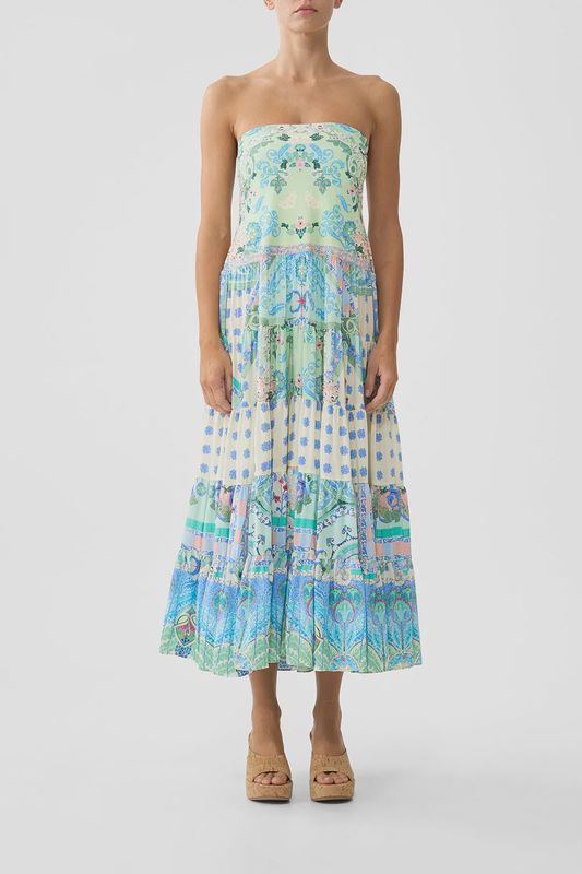 Camilla - Jersey Spliced Tiered Skirt Midsummer Mosaics