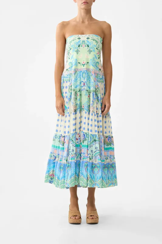 Camilla - Jersey Spliced Tiered Skirt Midsummer Mosaics