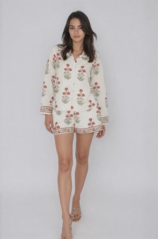 NIBI MTK - Stella Shorts Red Bloom