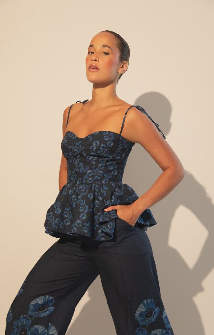 Kleid - Camile Top Dark Blue Poppy