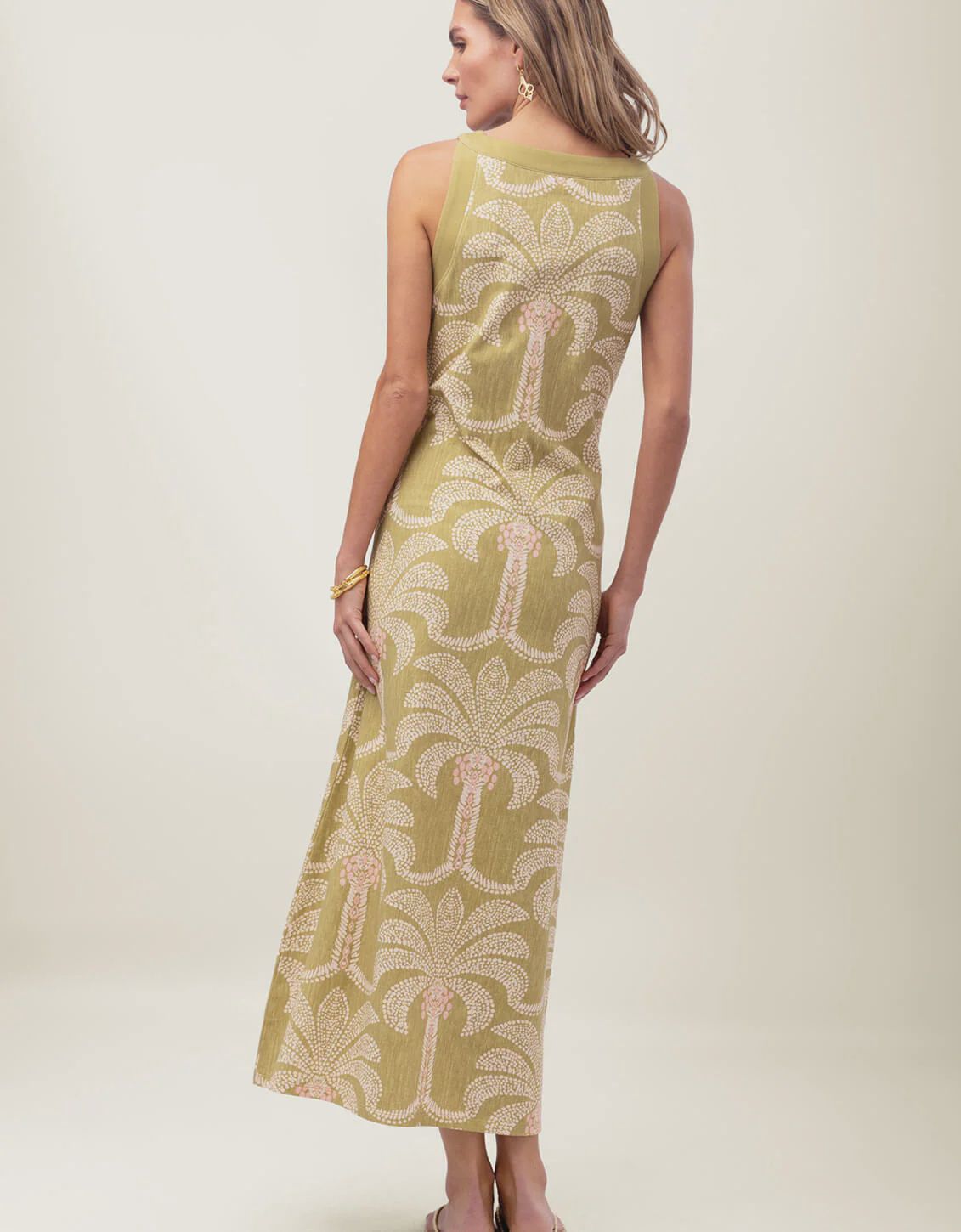 Spartina 449 - Madolyn Midi Dress Castillo Green Palms
