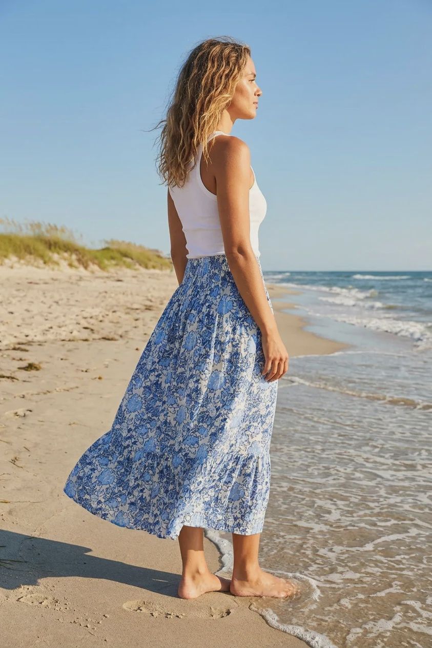 Sea Luster - Drifter Skirt Costal Blue