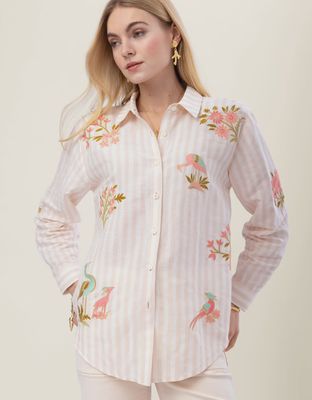 Spartina 449 - Aida Buttonfront Shirt Castillo Blush Stripe