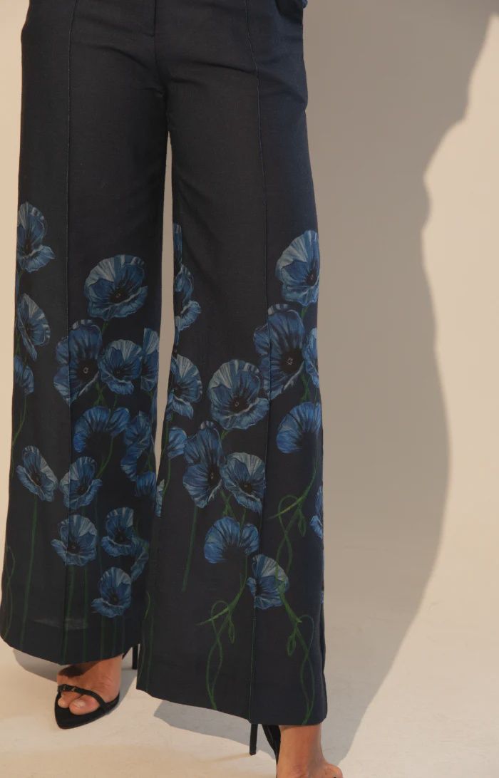 Kleid - Palazzo Pants Dark Blue Garden
