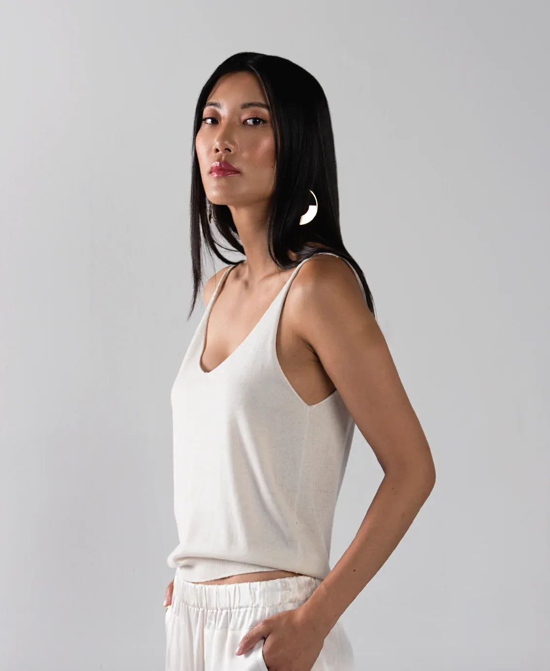 Amanda Maria - Everyday Knit Tank Ivory