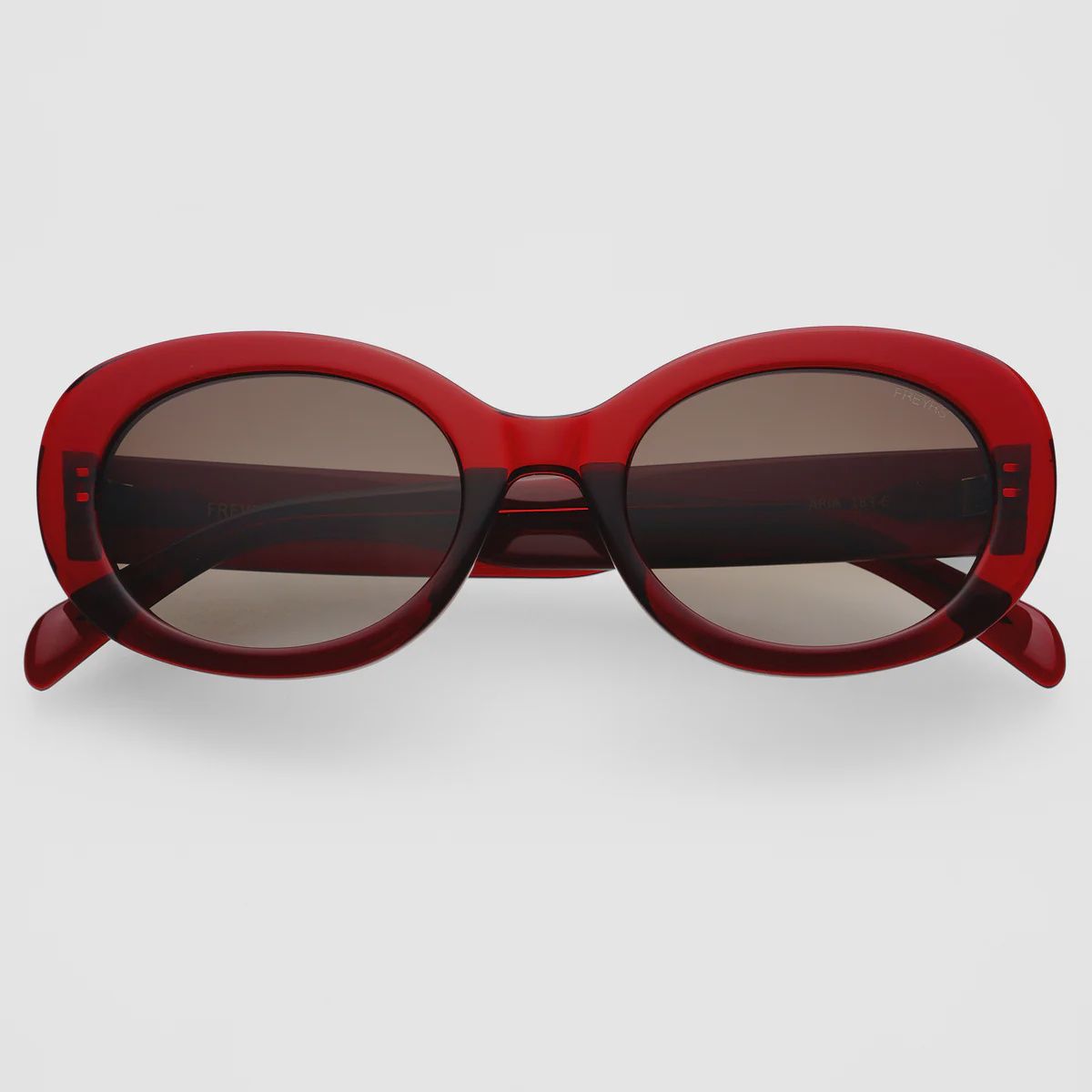 FREYRS Eyewear - Aria Acetate Womens Oval Sunglasses - Dark Cherry