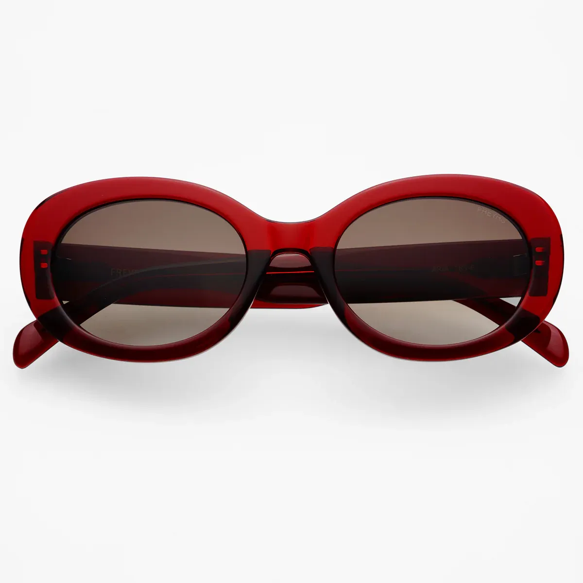 FREYRS Eyewear - Aria Oval Sunglasses - Dark Cherry