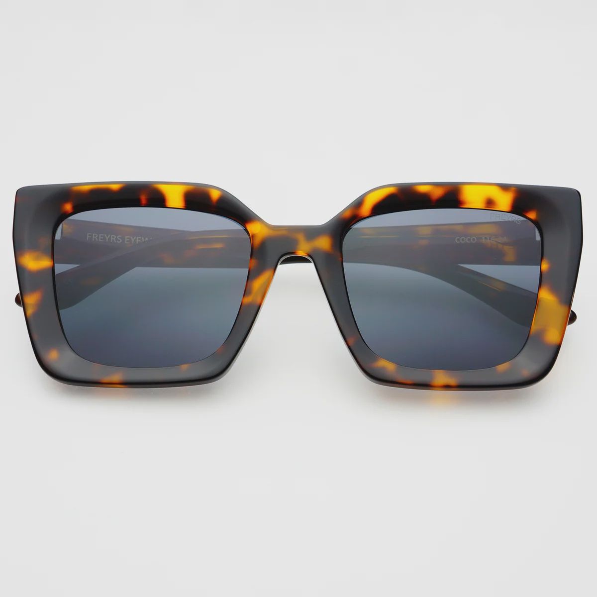 FREYRS Eyewear - Coco Acetate Womens Square Sunglasses - Tortoise / Gray