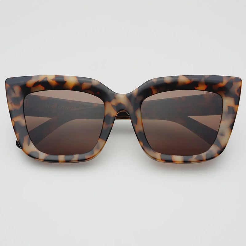 FREYRS - Portofino Acetate Oversized Cat Eye Sunglasses - Milky Tortoise