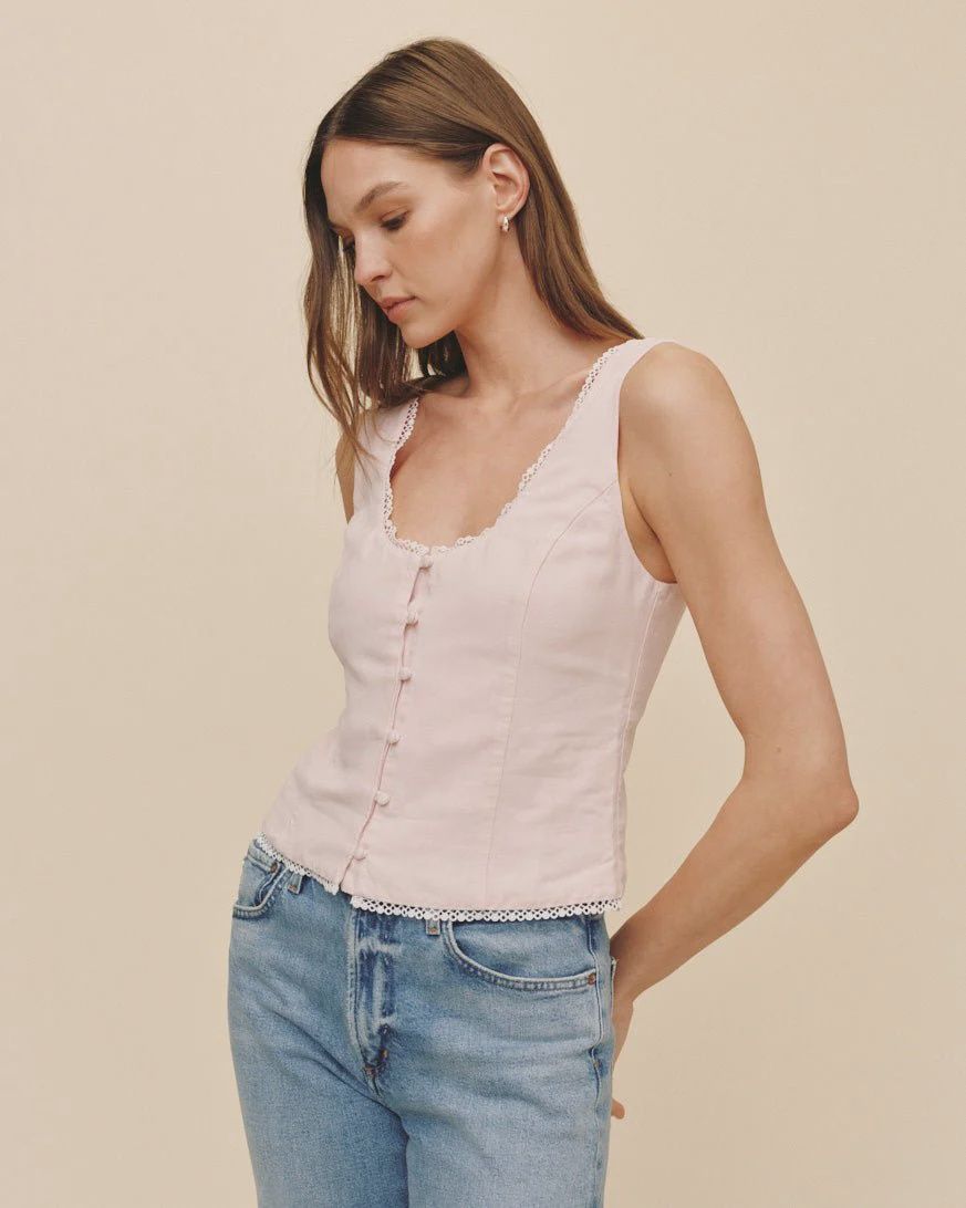 Bella Dahl - Fitted Bodice Top with Smocked Back Ballet Pink