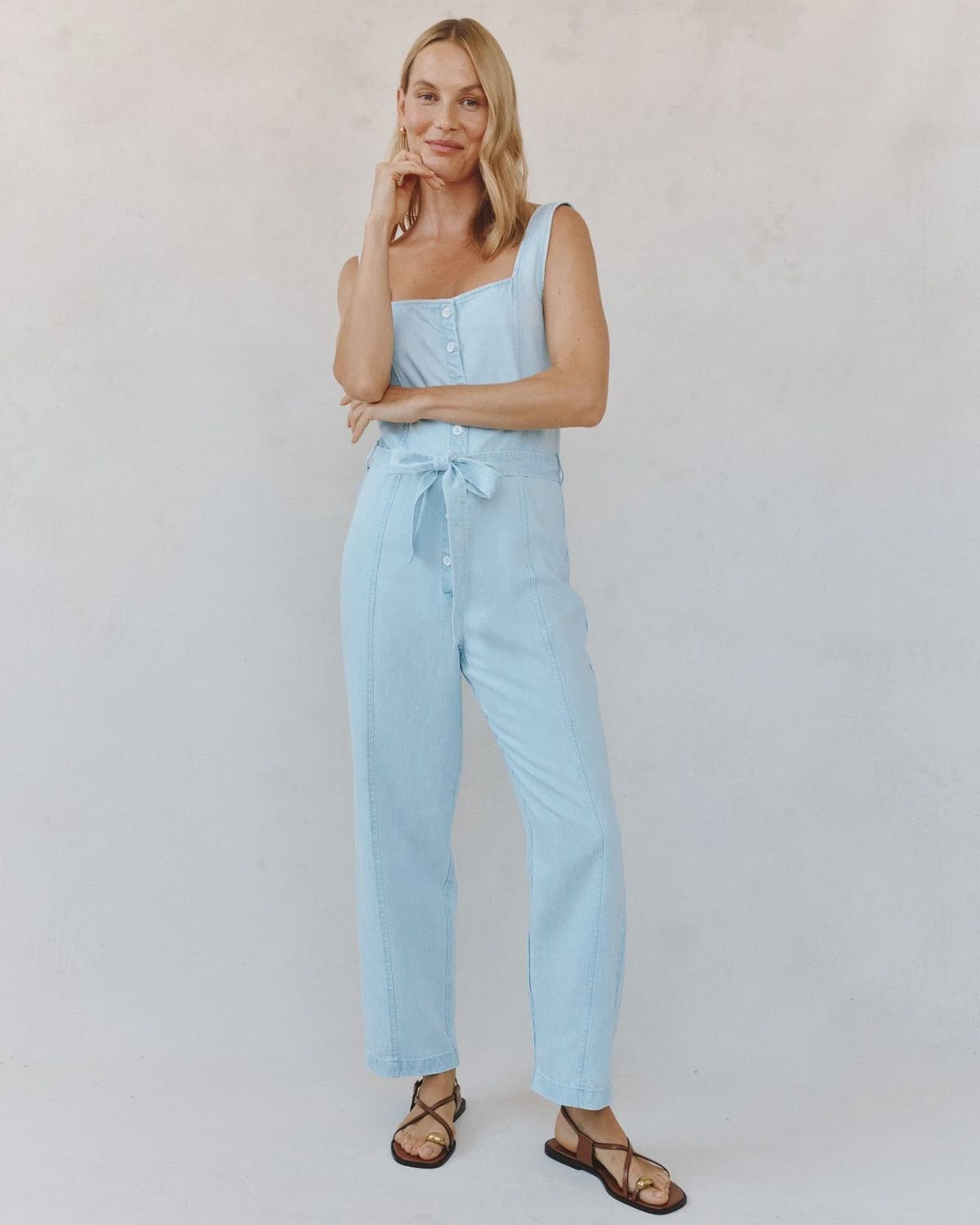 Bella Dahl - Square Neck Jumpsuit Costal Fade Wash
