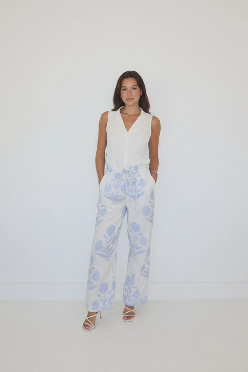 NIBI-MTK - Joleen Pants Buta Blue