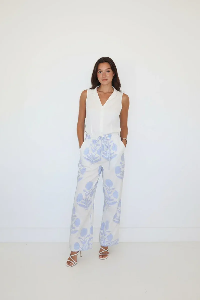 NIBI-MTK - Joleen Pants Buta Blue