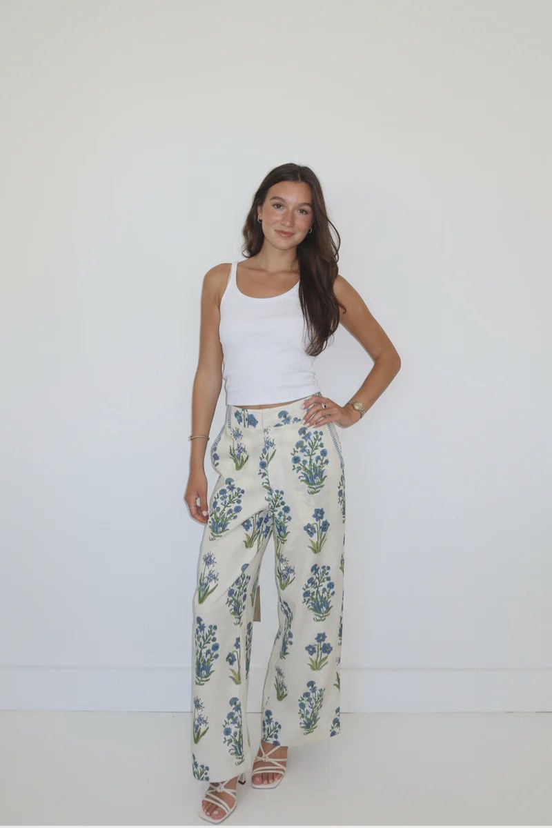 NIBI-MTK - Edison Pants Blue Bloom