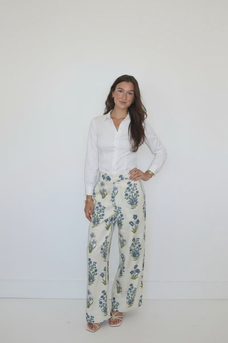NIBI-MTK - Edison Pants Blue Bloom