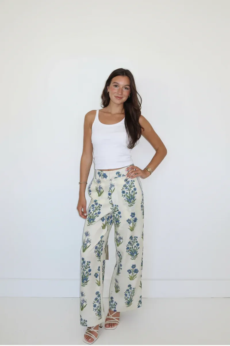 NIBI-MTK - Edison Pants Blue Bloom