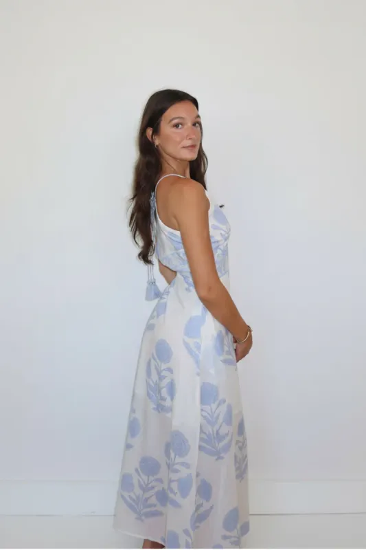 NIBI-MTK - Isabella Maxi Dress Buta Blue