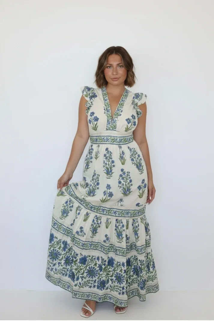 NIBI-MTK - Solace Maxi Dress Blue Bloom
