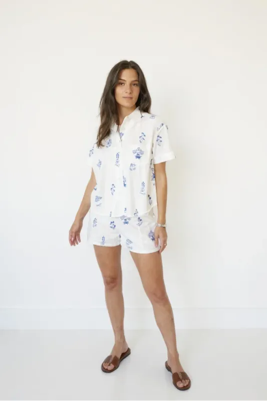 NIBI-MTK - Petra Shorts Soft Blue Stitch