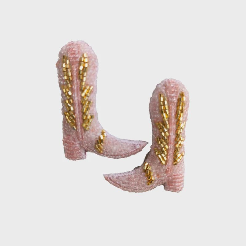 Bhavna Kanakia - Rodeo boot Earrings Pink