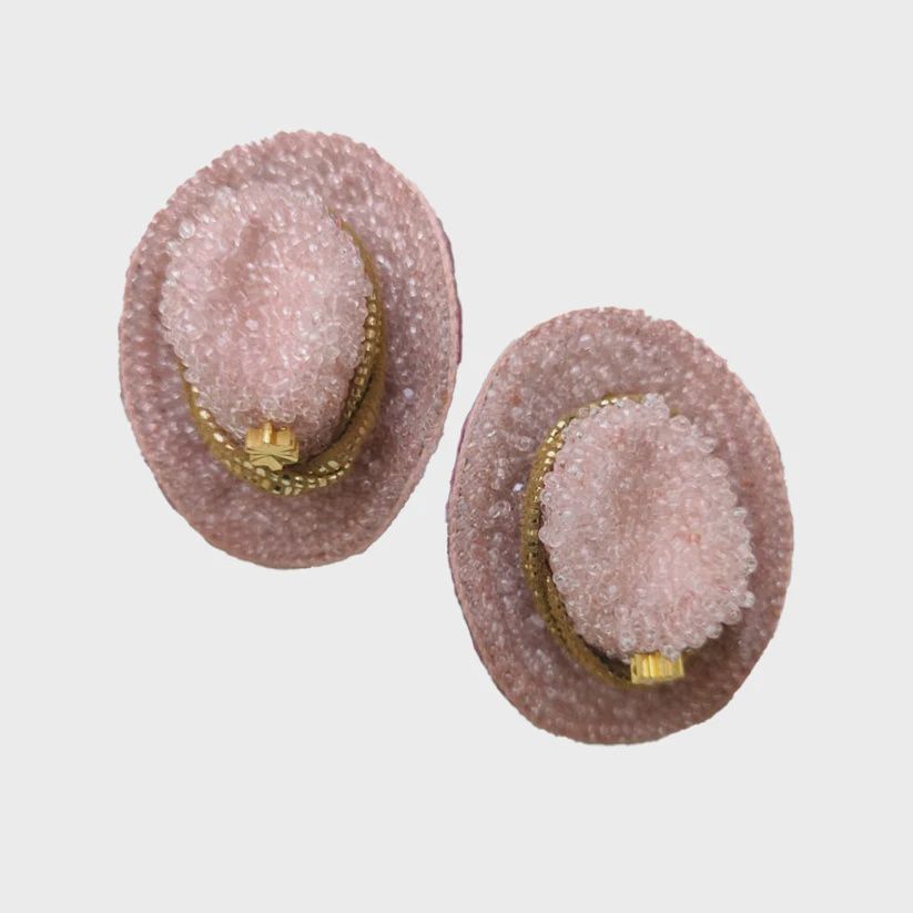 Bhavna Kanakia - Cowboy Hat Earrings Pink