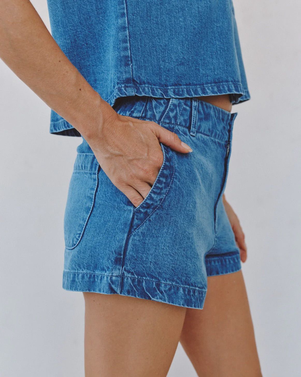 Bella Dahl - Ella Playa Trouser Short Spring Horizon Wash