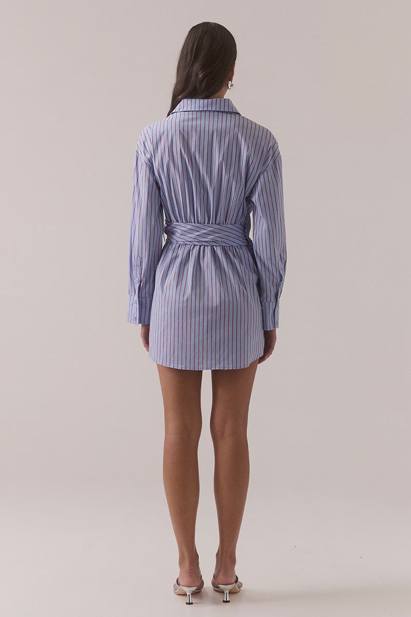 Sovere - Taven Shirt Dress Cornflower Stripe