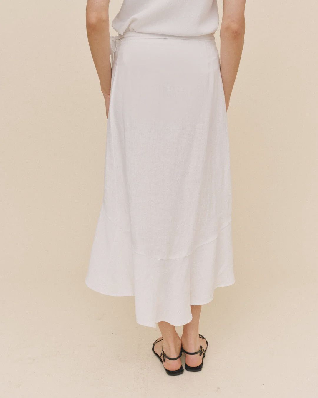 Bella Dahl - Ruffle Wrap Skirt White