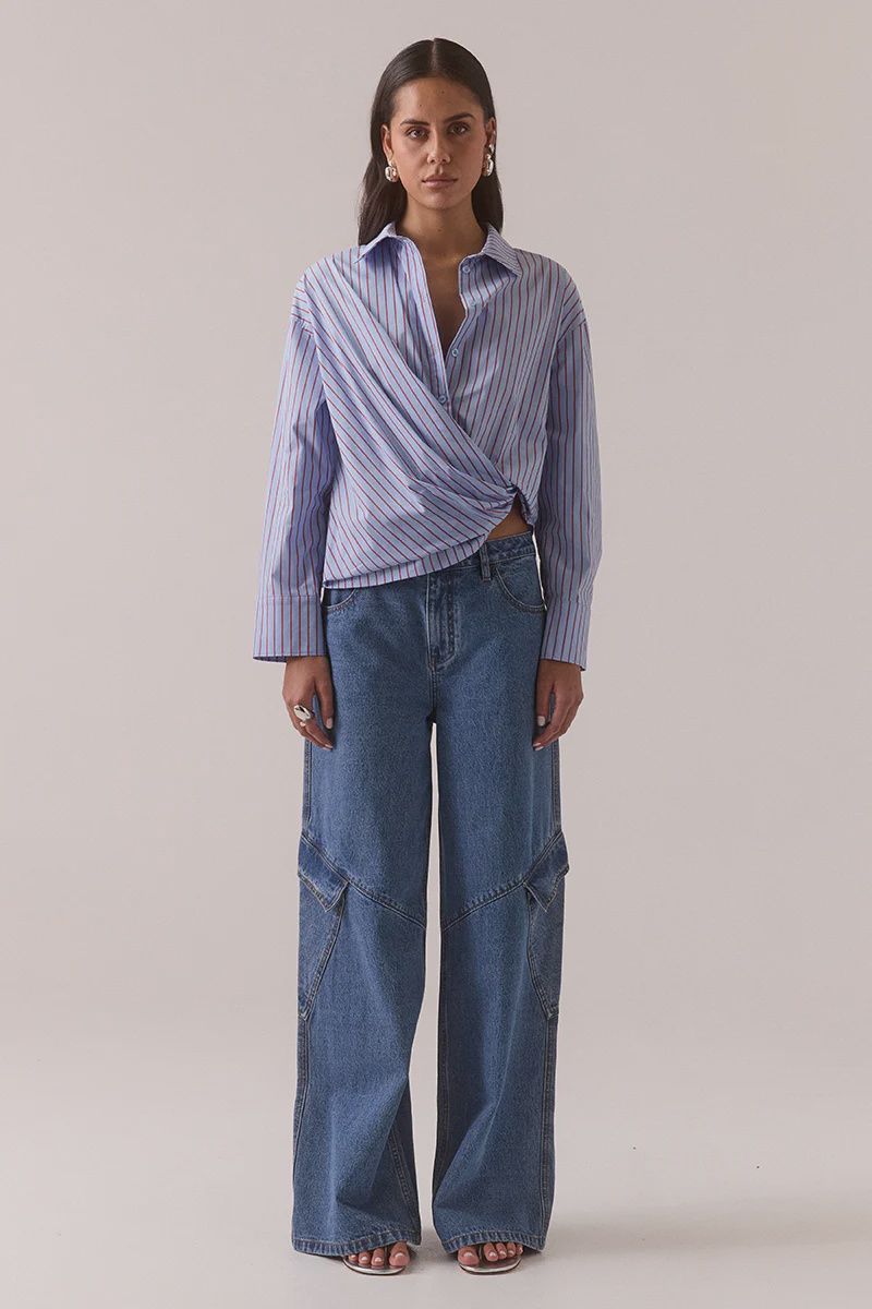Sovere - Taven Shirt Cornflower Stripe