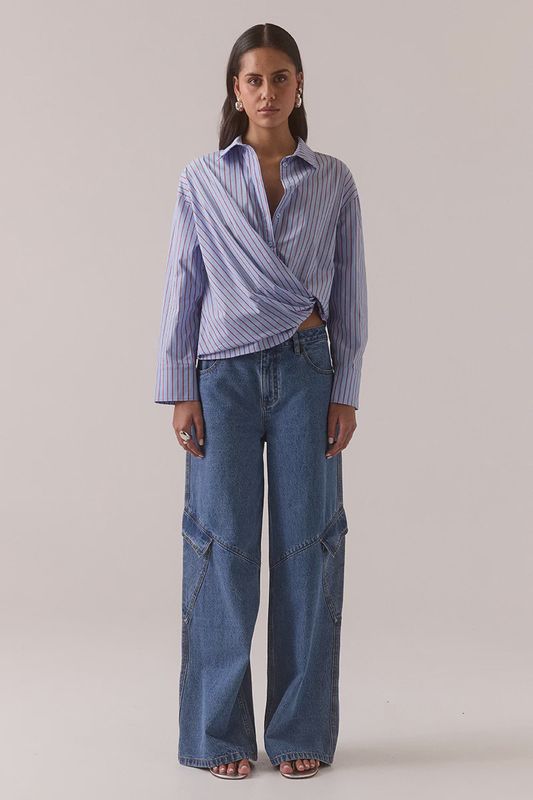 Sovere - Taven Shirt Cornflower Stripe
