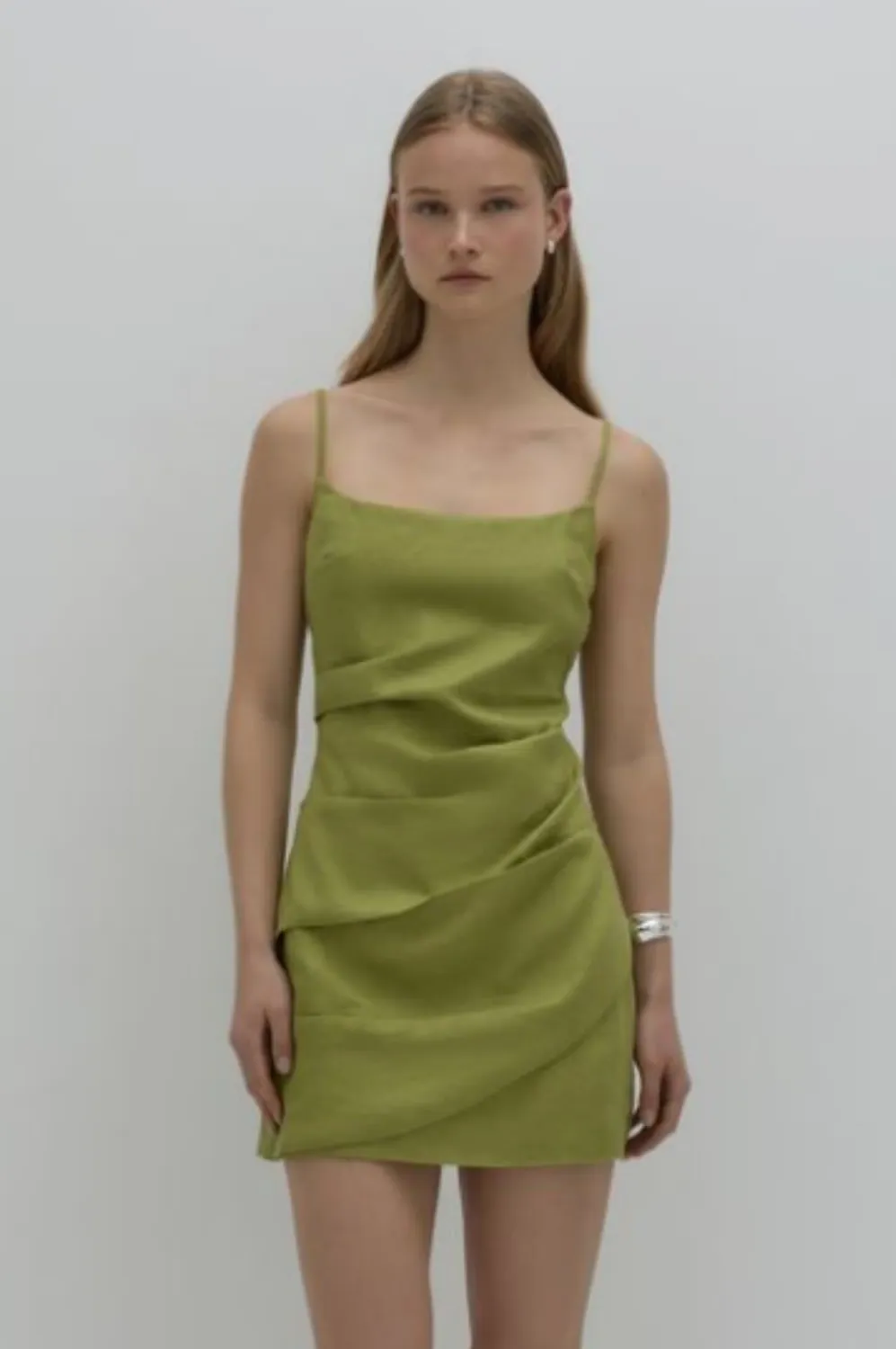 Nude Lucy - Rani Linen Mini Dress Fern