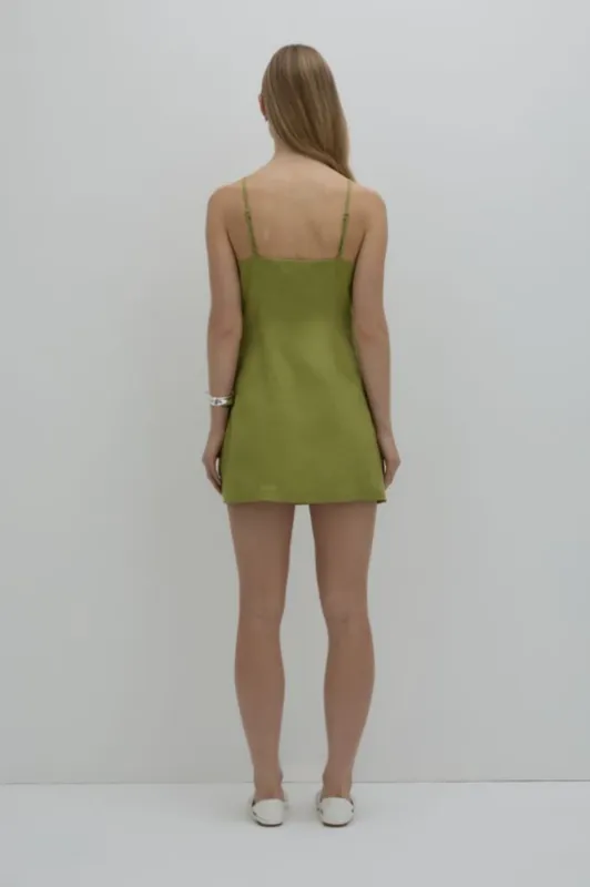 Nude Lucy - Rani Linen Mini Dress Fern