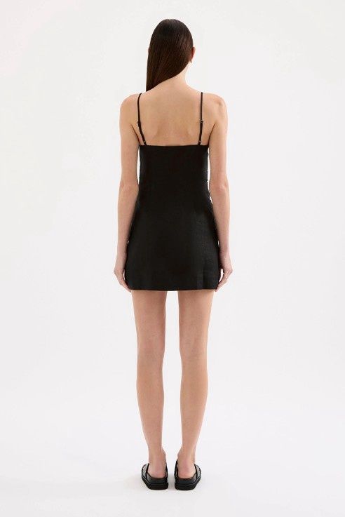 Nude Lucy - Rani Linen Mini Dress Black