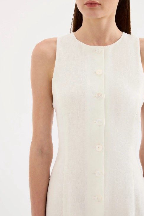 Nude Lucy - Mazi Linen Mini Dress White