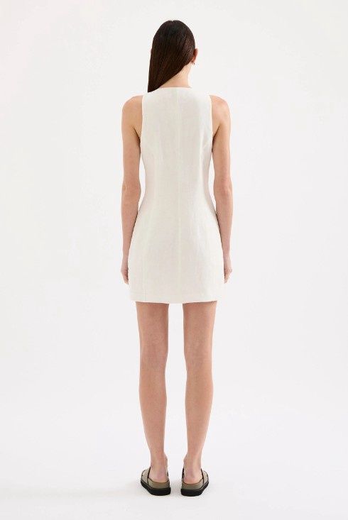 Nude Lucy - Mazi Linen Mini Dress White