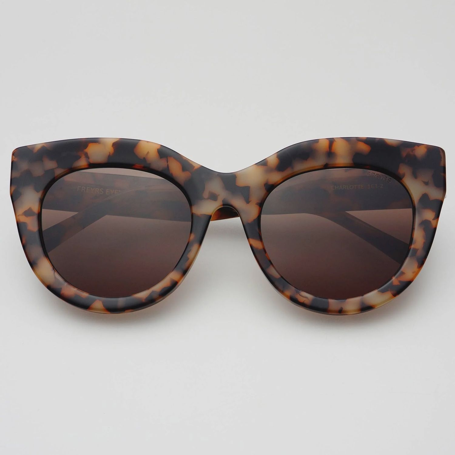 FREYRS Eyewear - Charlotte Acetate Womens Cat Eye Sunglasses - Milky Tortoise