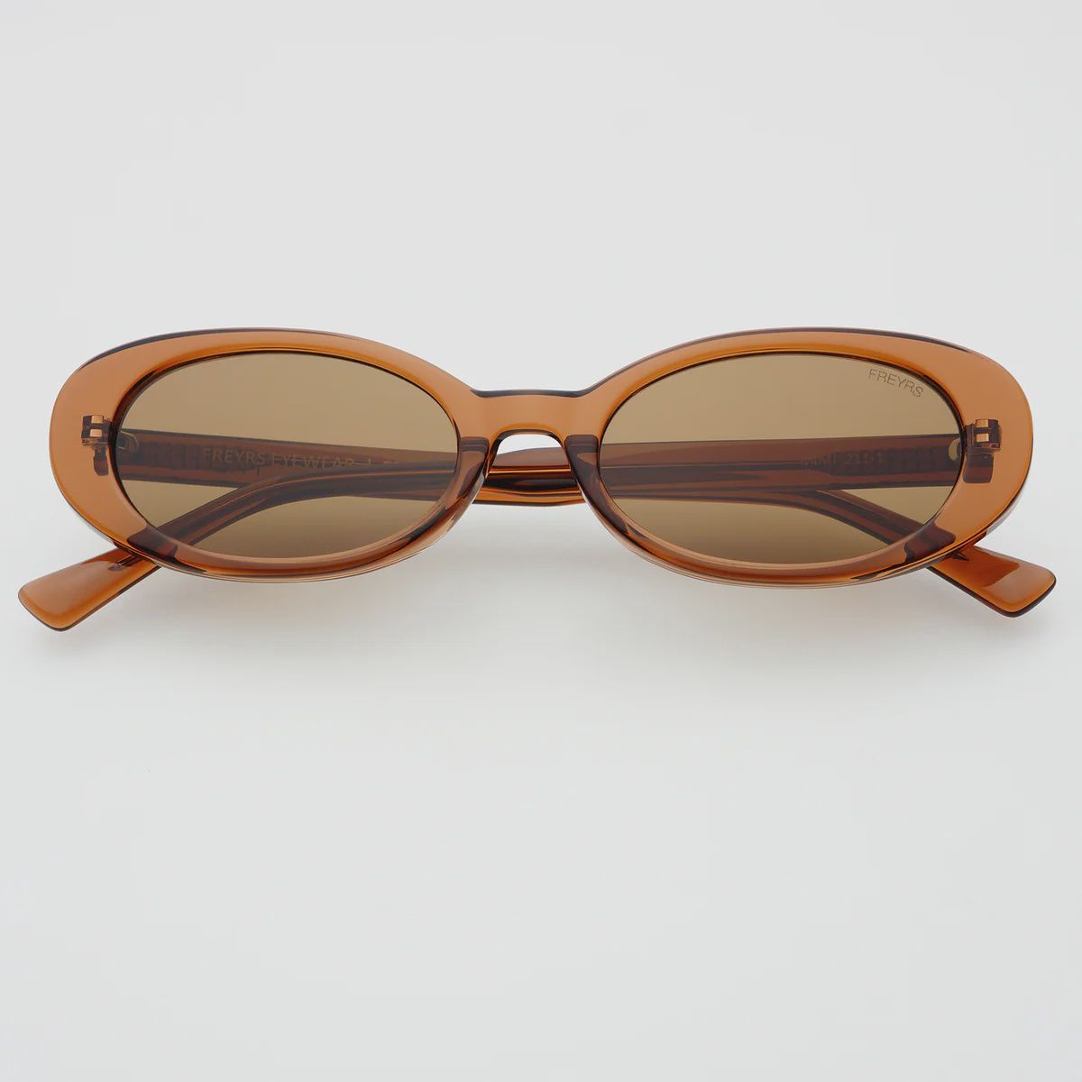 FREYRS Eyewear - Mimi Acetate Oval Sunglasses - Brown FREYRS Eyewear - Mimi Acetate Oval Sunglasses - Brown