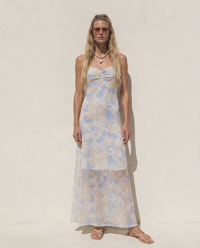 Amanda Maria - Mesh Dress Celeste Print