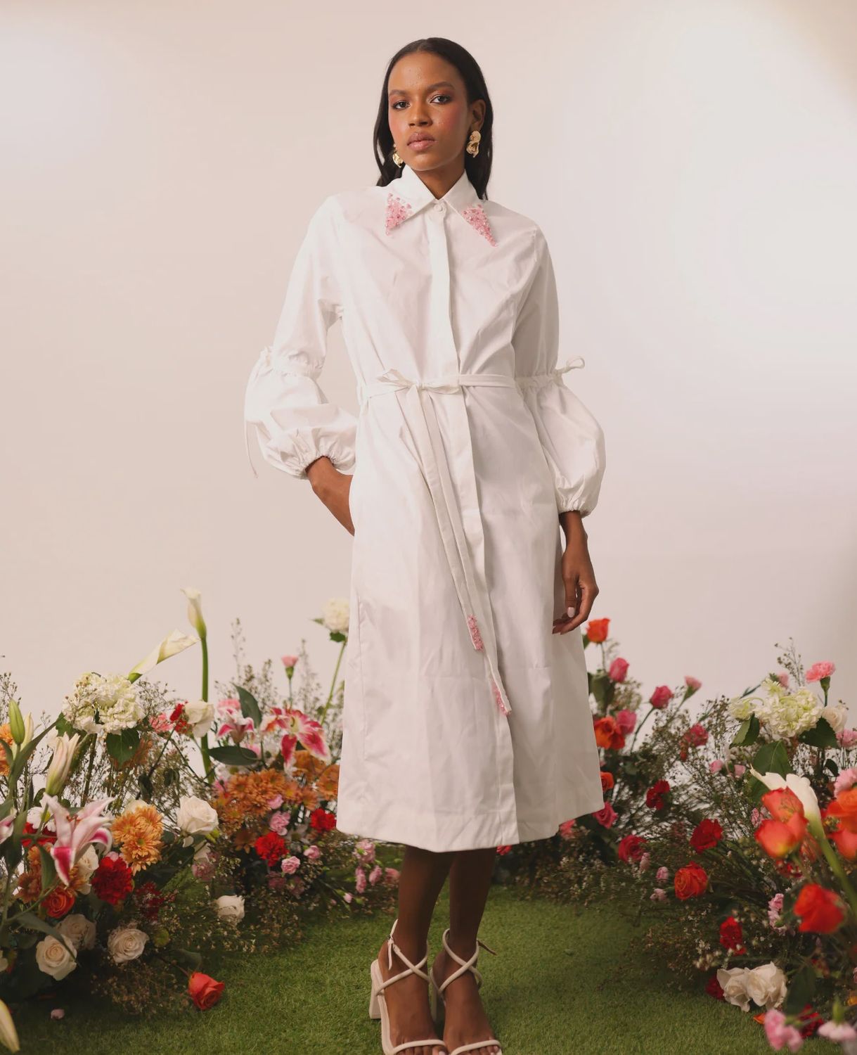 Liliana Meza - Ashey Midi Dress Ivory