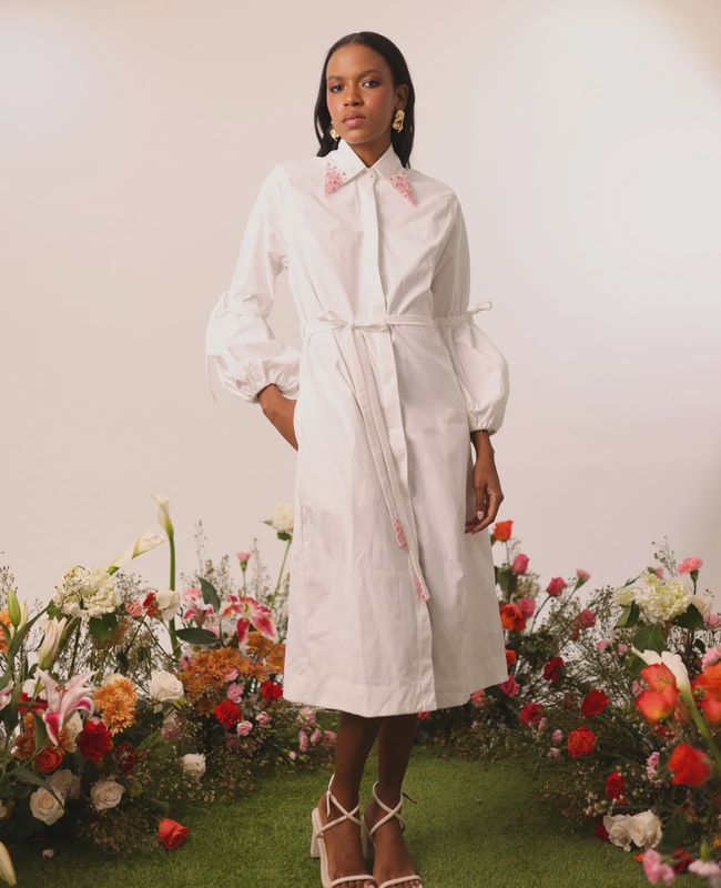 Liliana Meza - Ashey Midi Dress Ivory