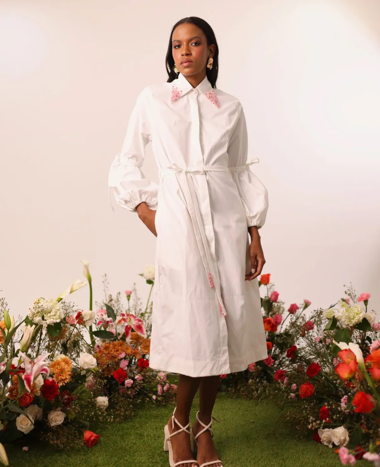 Liliana Meza - Ashey Midi Dress Ivory