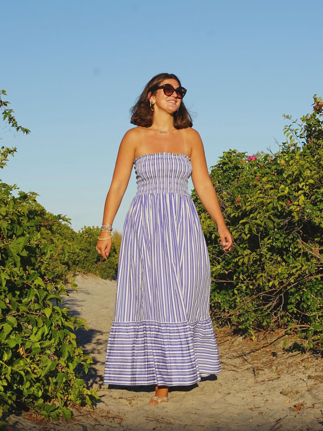 La Plage - Beacon Rock Maxi Dress Blue/White La Plage - Beacon Rock Maxi Dress Blue/White