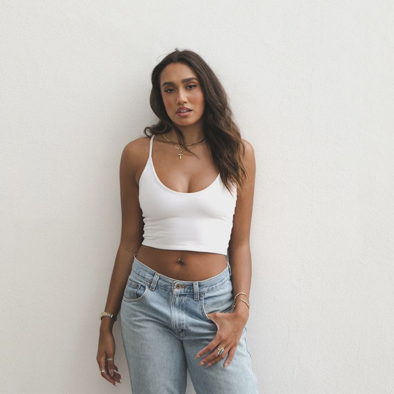 Boob-eez - Kyla Double Layer Crop White
